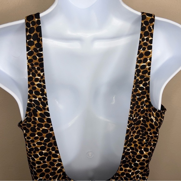 VINTAGE MIRACLE SUIT LARGE LEOPARD RETRO PINUP CUPS CLASSIC ANIMAL PRINT - Picture 7 of 12